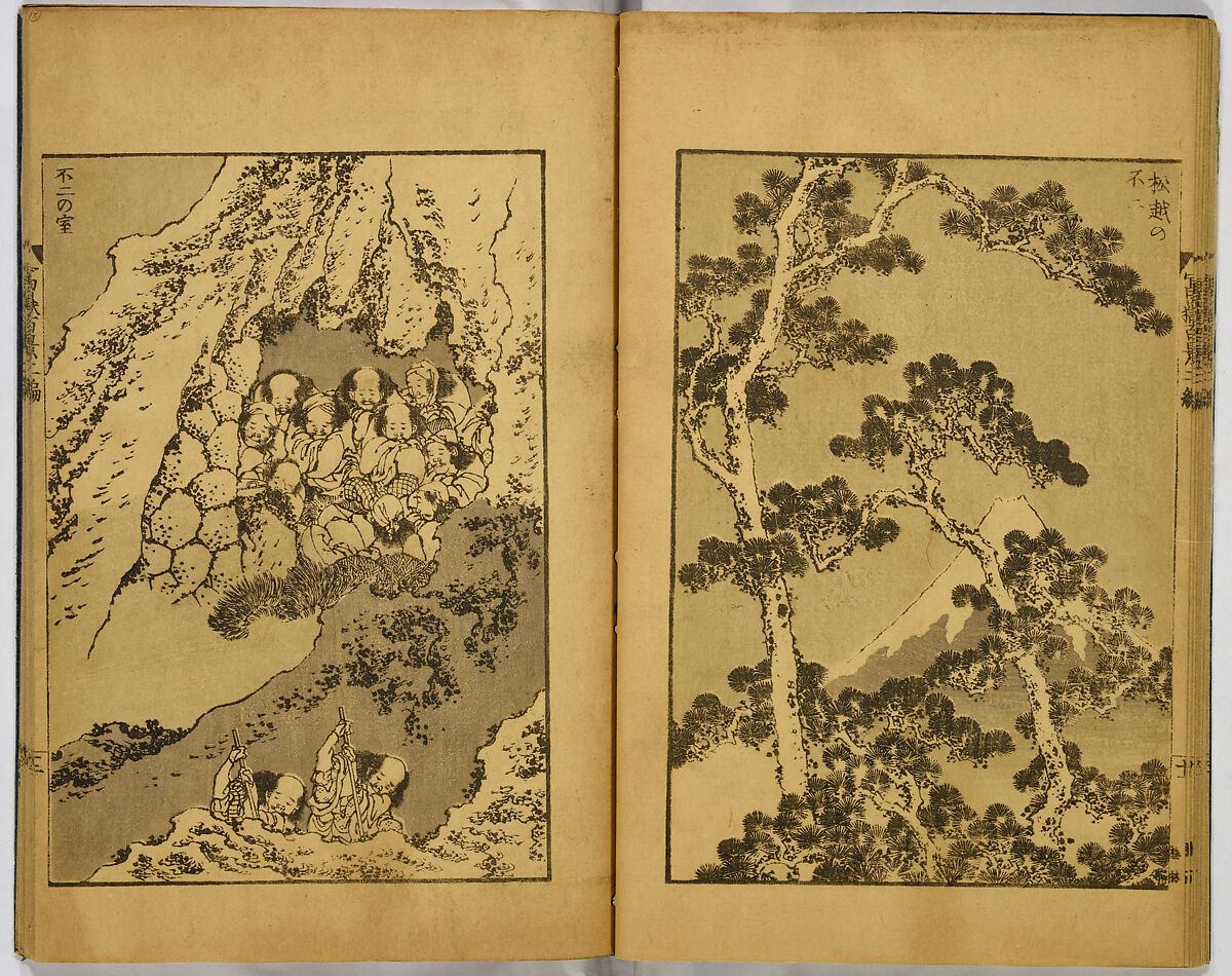Hundred Views of Fuji, Katsushika Hokusai (Japanese, Tokyo (Edo) 1760–1849 Tokyo (Edo)), Ink on paper, Japan