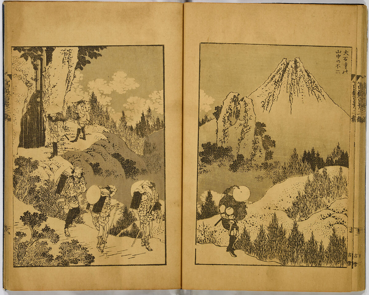 Hundred Views of Fuji, Katsushika Hokusai (Japanese, Tokyo (Edo) 1760–1849 Tokyo (Edo)), Ink on paper, Japan