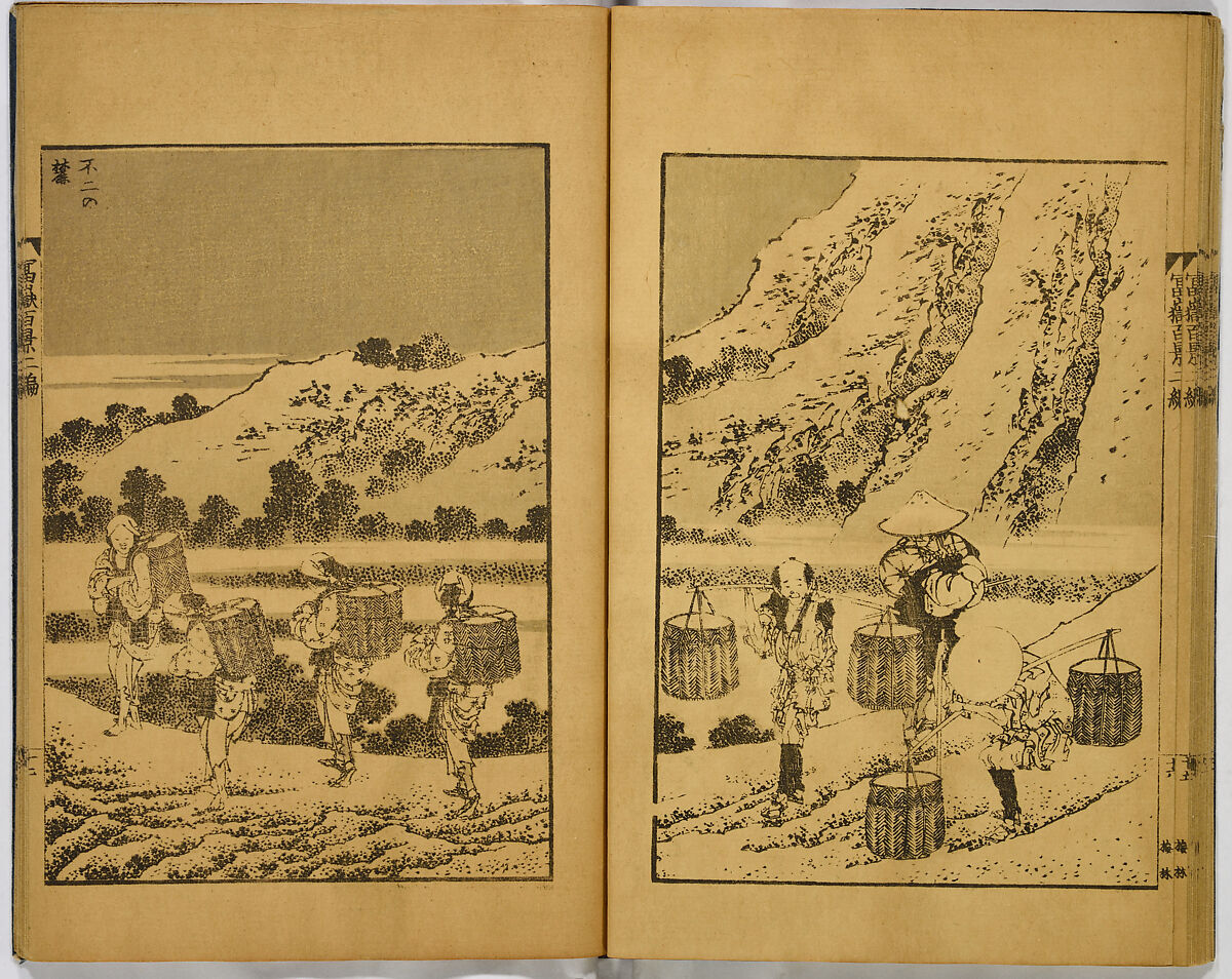 Hundred Views of Fuji, Katsushika Hokusai (Japanese, Tokyo (Edo) 1760–1849 Tokyo (Edo)), Ink on paper, Japan