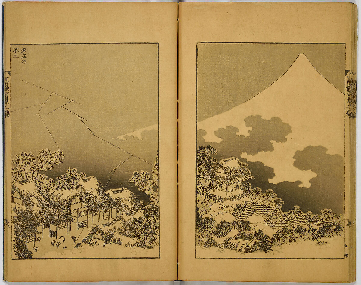 Hundred Views of Fuji, Katsushika Hokusai (Japanese, Tokyo (Edo) 1760–1849 Tokyo (Edo)), Ink on paper, Japan