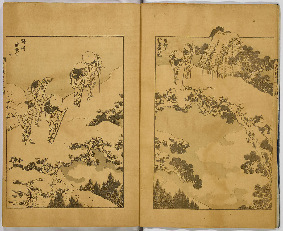 Hundred Views of Fuji, Katsushika Hokusai (Japanese, Tokyo (Edo) 1760–1849 Tokyo (Edo)), Ink on paper, Japan