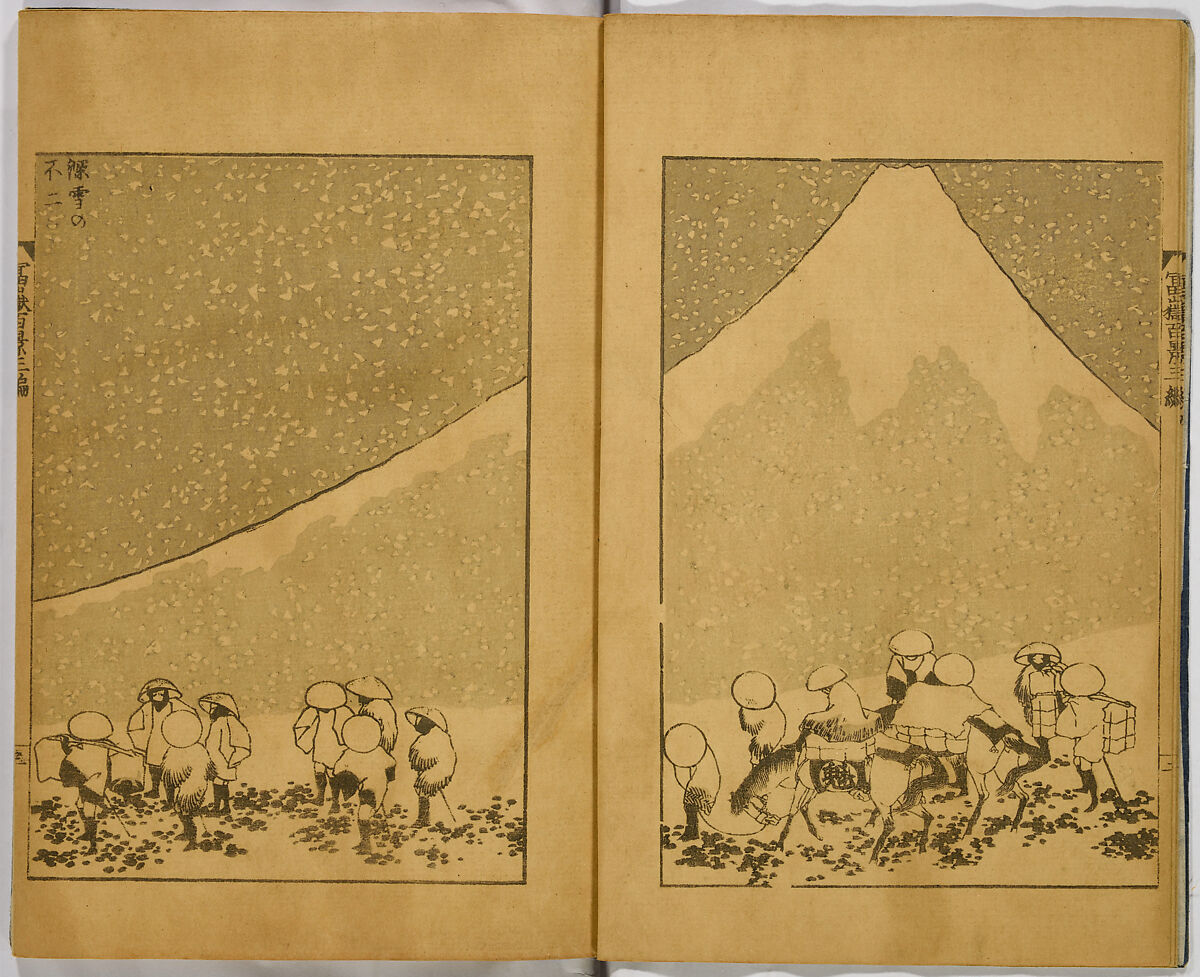 Hundred Views of Fuji, Katsushika Hokusai (Japanese, Tokyo (Edo) 1760–1849 Tokyo (Edo)), Ink on paper, Japan