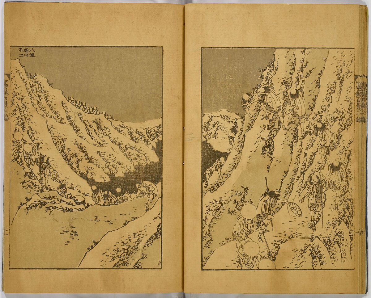 Hundred Views of Fuji, Katsushika Hokusai (Japanese, Tokyo (Edo) 1760–1849 Tokyo (Edo)), Ink on paper, Japan