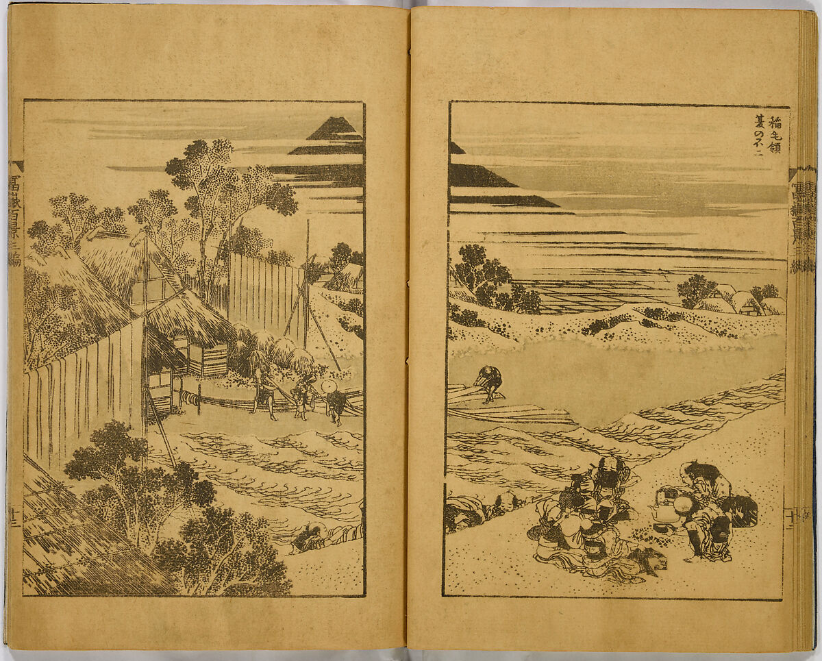 Hundred Views of Fuji, Katsushika Hokusai (Japanese, Tokyo (Edo) 1760–1849 Tokyo (Edo)), Ink on paper, Japan