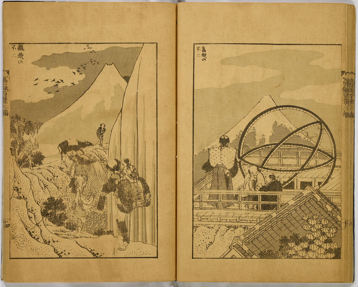 Hundred Views of Fuji, Katsushika Hokusai (Japanese, Tokyo (Edo) 1760–1849 Tokyo (Edo)), Ink on paper, Japan