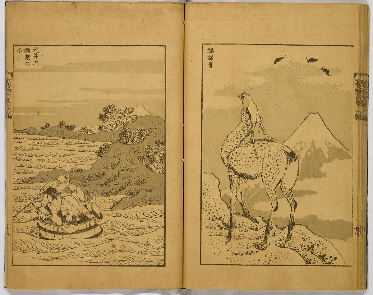 Hundred Views of Fuji, Katsushika Hokusai (Japanese, Tokyo (Edo) 1760–1849 Tokyo (Edo)), Ink on paper, Japan