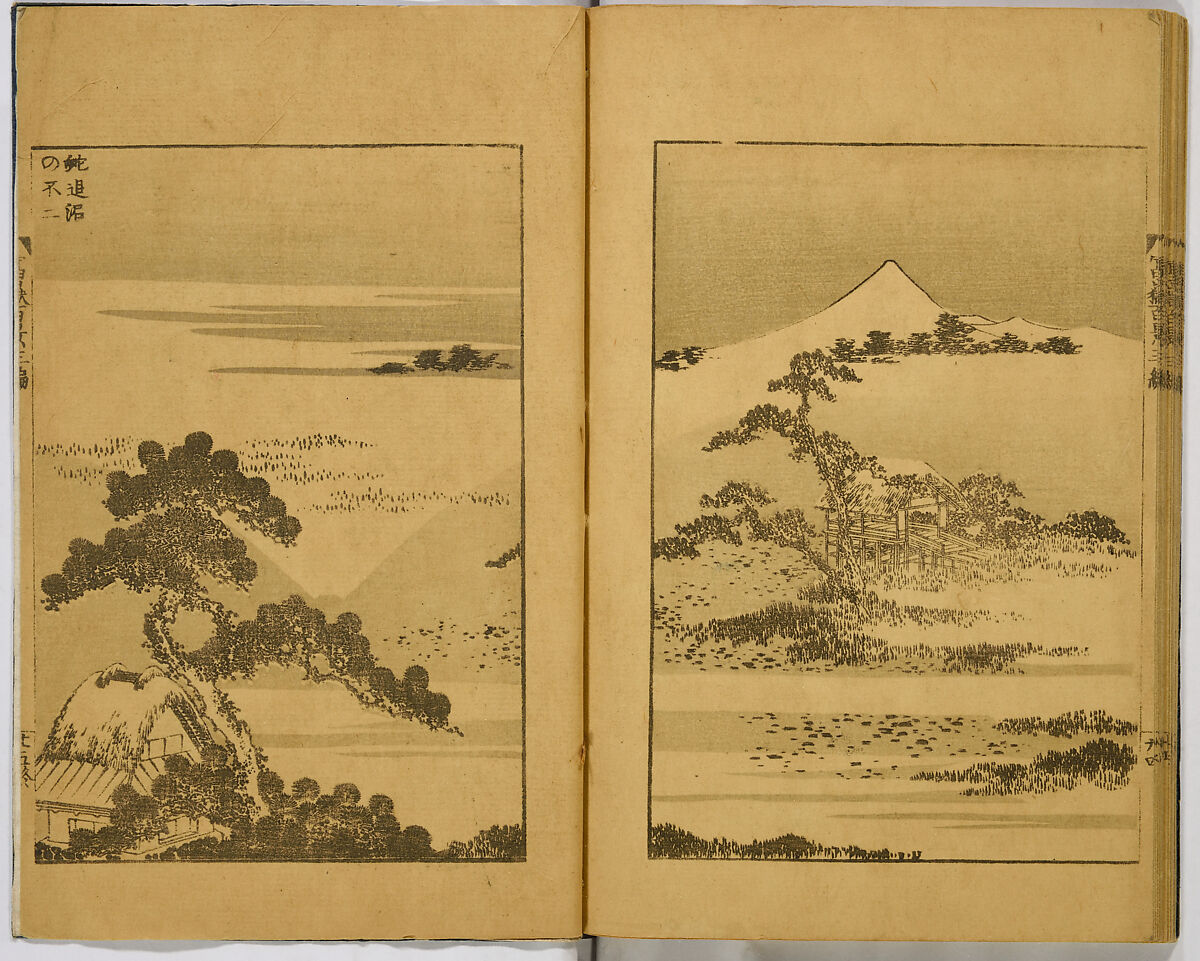 Hundred Views of Fuji, Katsushika Hokusai (Japanese, Tokyo (Edo) 1760–1849 Tokyo (Edo)), Ink on paper, Japan