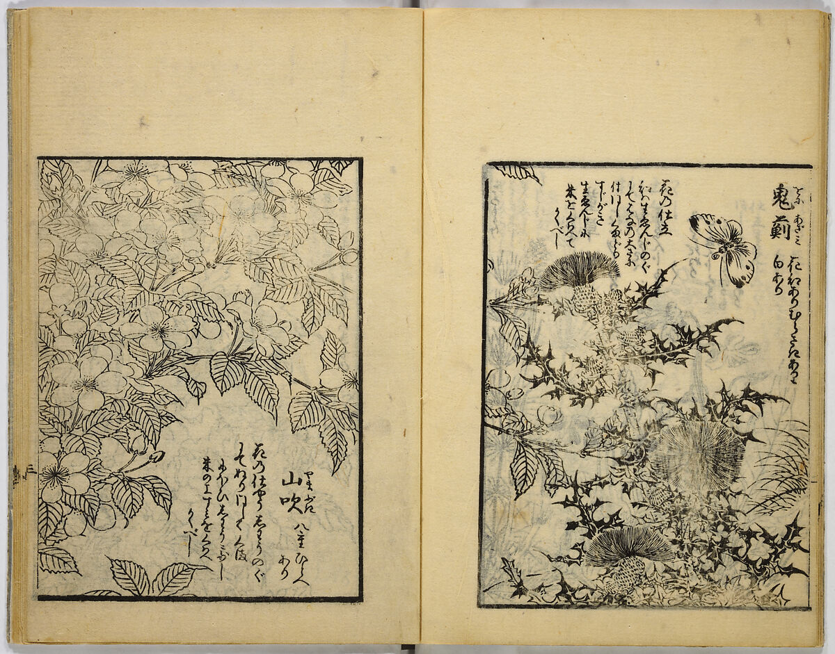 Model Painting Book, Unidentified artist Japanese, Fifty-seven black and white illustrations; ink on paper, Japan