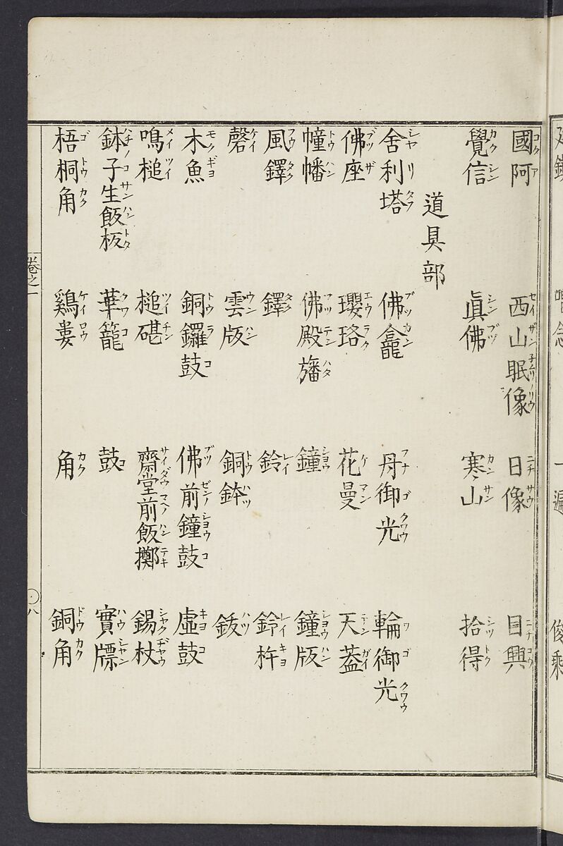 Buddhist Figures and Their Attributes [Meiji edition] (Meiji zōho shoshū butsuzō zui)  明治増補諸宗佛像図彙, Kino Shūshin 紀秀信 (Japanese, active 1783), Ink on paper, Japan