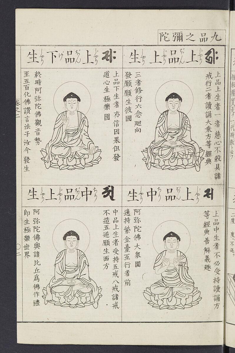 Buddhist Figures and Their Attributes [Meiji edition] (Meiji zōho shoshū butsuzō zui)  明治増補諸宗佛像図彙, Kino Shūshin 紀秀信 (Japanese, active 1783), Ink on paper, Japan