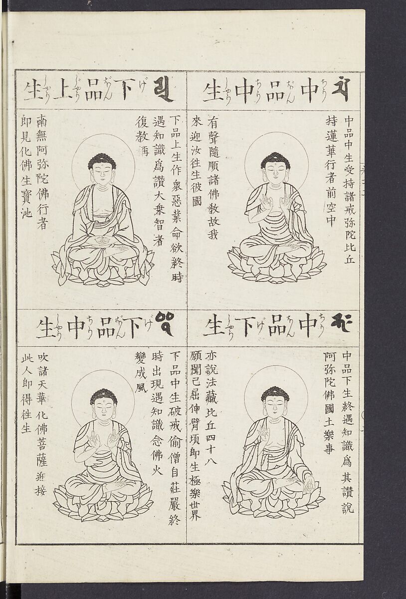 Buddhist Figures and Their Attributes [Meiji edition] (Meiji zōho shoshū butsuzō zui)  明治増補諸宗佛像図彙, Kino Shūshin 紀秀信 (Japanese, active 1783), Ink on paper, Japan