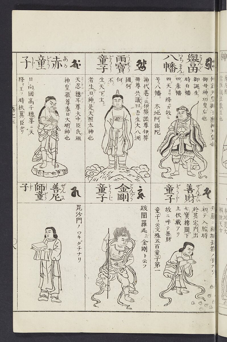 Buddhist Figures and Their Attributes [Meiji edition] (Meiji zōho shoshū butsuzō zui)  明治増補諸宗佛像図彙, Kino Shūshin 紀秀信 (Japanese, active 1783), Ink on paper, Japan