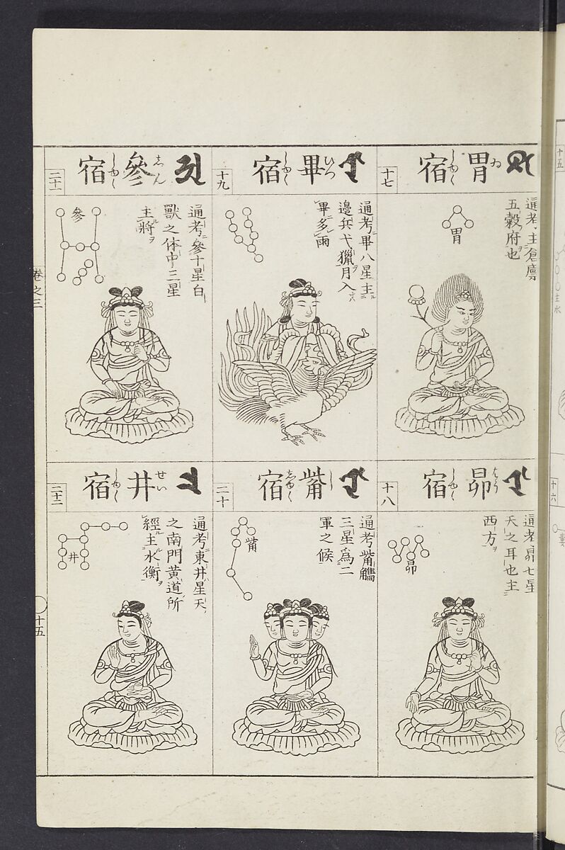 Buddhist Figures and Their Attributes [Meiji edition] (Meiji zōho shoshū butsuzō zui)  明治増補諸宗佛像図彙, Kino Shūshin 紀秀信 (Japanese, active 1783), Ink on paper, Japan