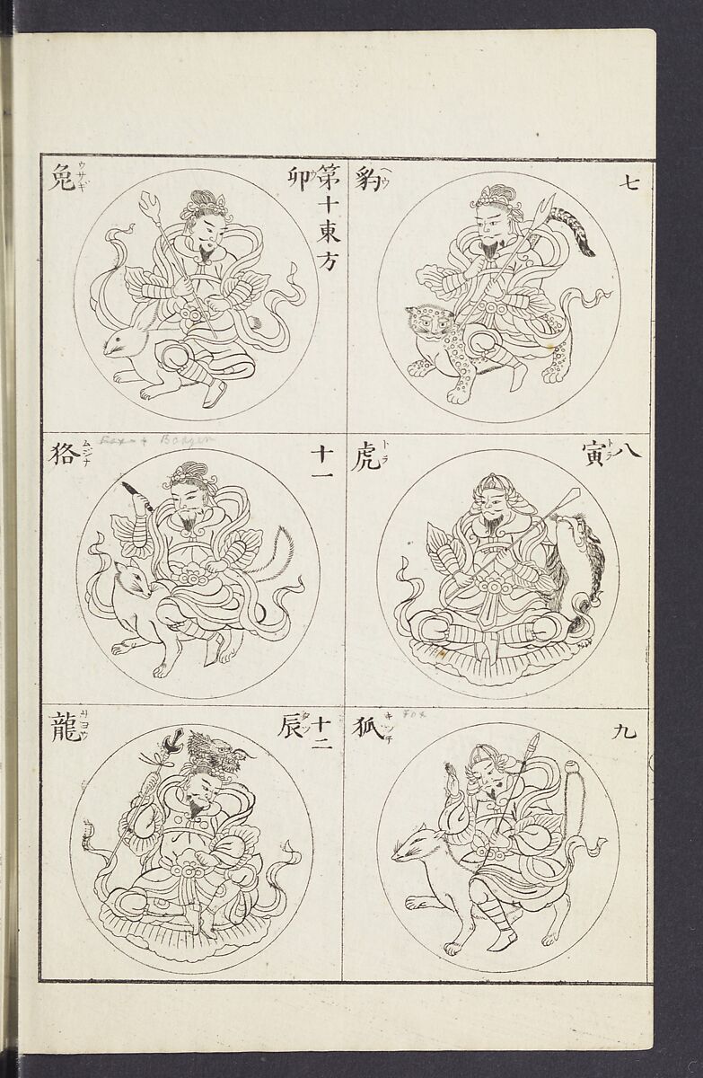 Buddhist Figures and Their Attributes [Meiji edition] (Meiji zōho shoshū butsuzō zui)  明治増補諸宗佛像図彙, Kino Shūshin 紀秀信 (Japanese, active 1783), Ink on paper, Japan