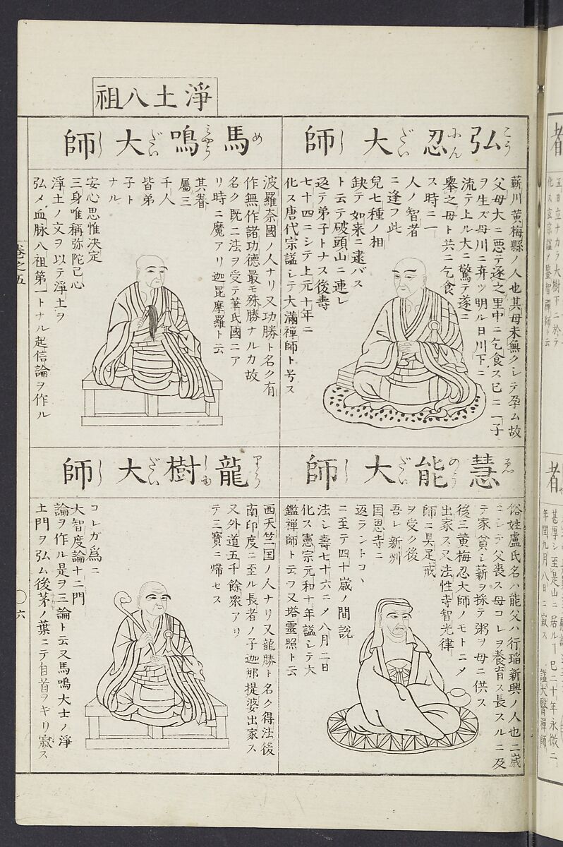 Buddhist Figures and Their Attributes [Meiji edition] (Meiji zōho shoshū butsuzō zui)  明治増補諸宗佛像図彙, Kino Shūshin 紀秀信 (Japanese, active 1783), Ink on paper, Japan