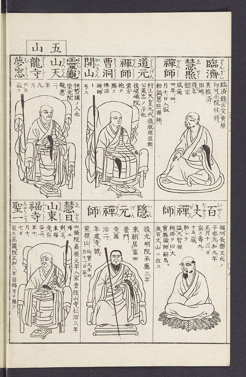 Buddhist Figures and Their Attributes [Meiji edition] (Meiji zōho shoshū butsuzō zui)  明治増補諸宗佛像図彙, Kino Shūshin 紀秀信 (Japanese, active 1783), Ink on paper, Japan