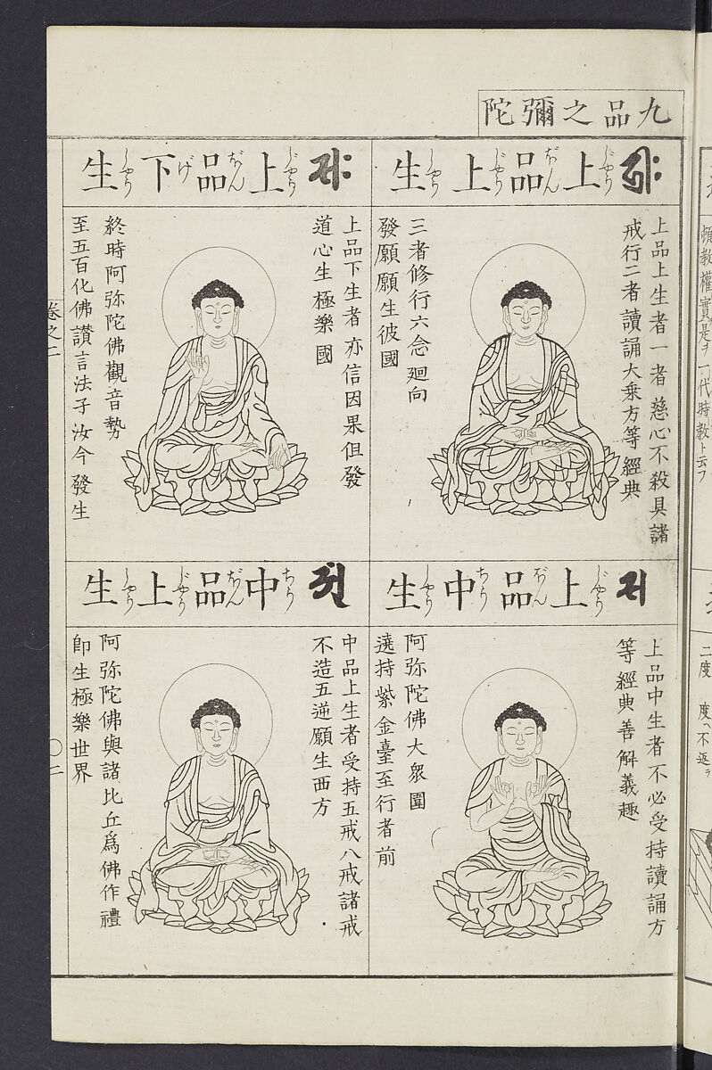 Buddhist Figures and Their Attributes [Meiji edition] (Meiji zōho shoshū butsuzō zui)  明治増補諸宗佛像図彙, Kino Shūshin 紀秀信 (Japanese, active 1783), Ink on paper, Japan 