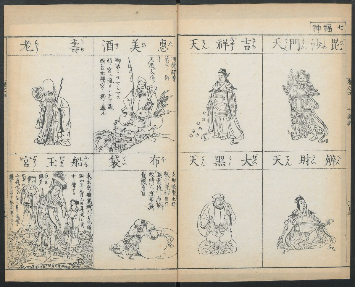 Buddhist Figures and Their Attributes (Zōho shoshū Butsuzō zui) 増補諸宗 佛像図彙, Kino Shūshin 紀秀信 (Japanese, active 1783), Set of five volumes; ink on paper, Japan