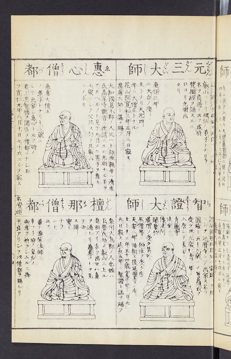 Buddhist Figures and Their Attributes (Zōho shoshū Butsuzō zui) 増補諸宗 佛像図彙, Kino Shūshin 紀秀信 (Japanese, active 1783), Set of five volumes; ink on paper, Japan