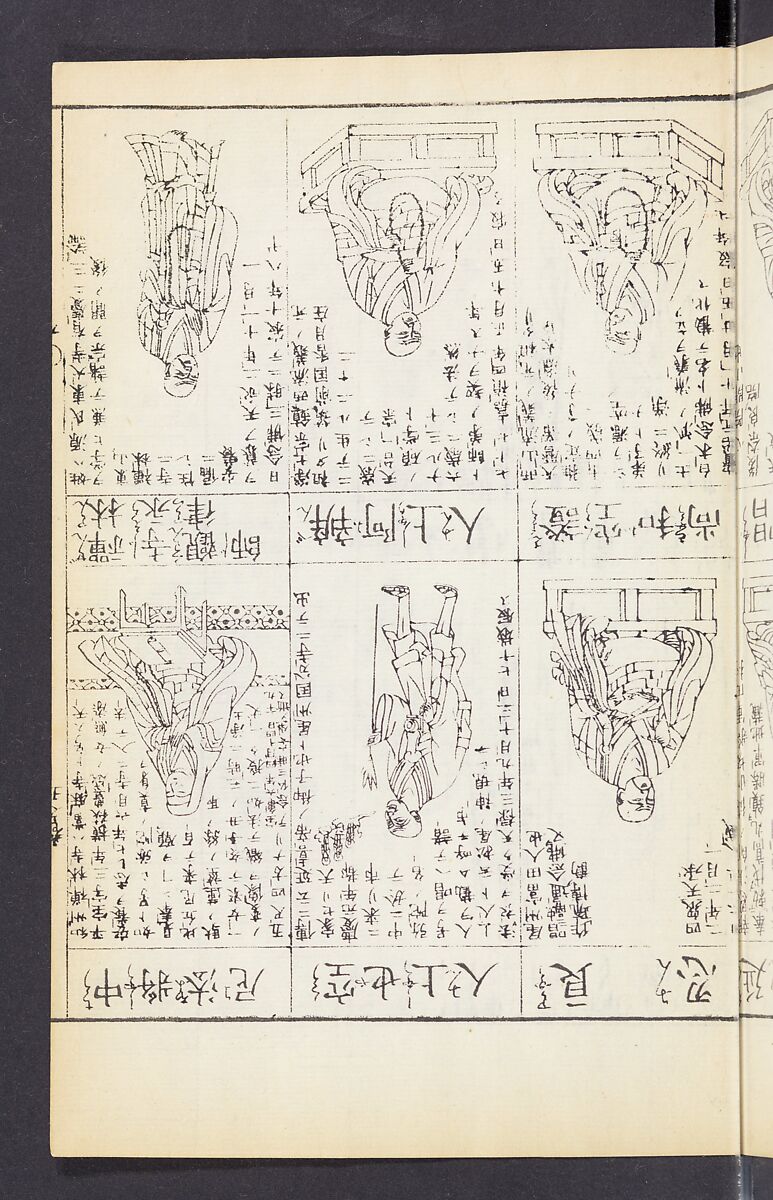 Buddhist Figures and Their Attributes (Zōho shoshū Butsuzō zui) 増補諸宗 佛像図彙, Kino Shūshin 紀秀信 (Japanese, active 1783), Set of five volumes; ink on paper, Japan