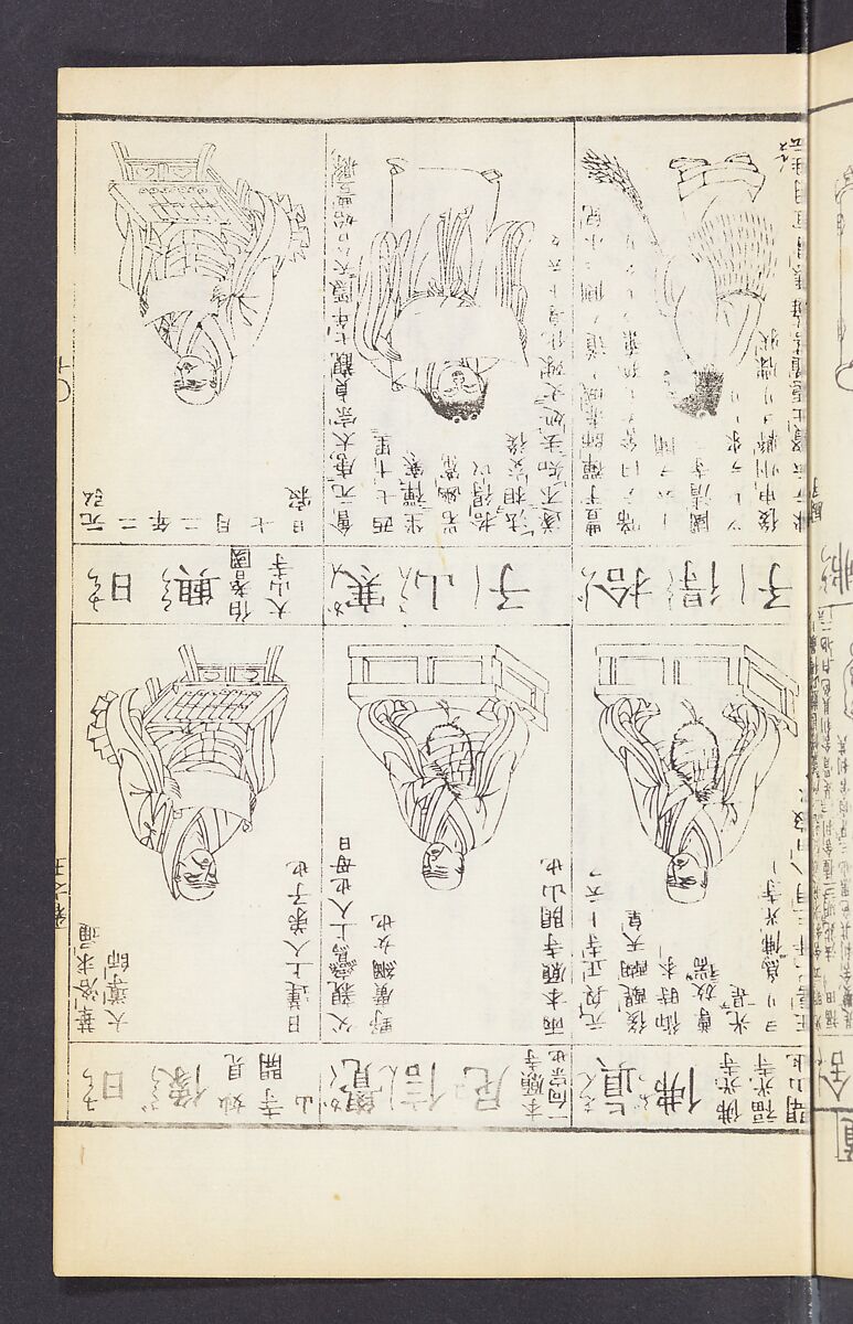 Buddhist Figures and Their Attributes (Zōho shoshū Butsuzō zui) 増補諸宗 佛像図彙, Kino Shūshin 紀秀信 (Japanese, active 1783), Set of five volumes; ink on paper, Japan