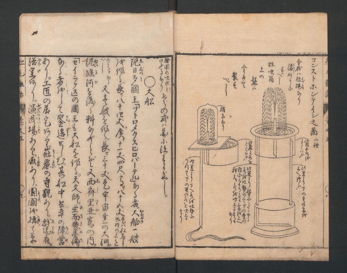 Encyclopedia of Western Art (Kōmō zatsuwa) 紅毛雑話, Morishima Chūryō 森島中 (Japanese, 1754–1810), Ink on paper, Japan
