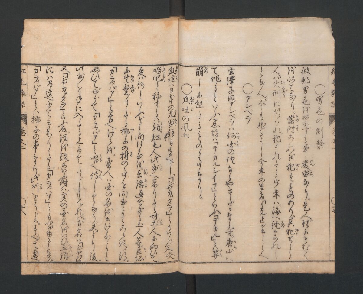 Encyclopedia of Western Art (Kōmō zatsuwa) 紅毛雑話, Morishima Chūryō 森島中 (Japanese, 1754–1810), Ink on paper, Japan