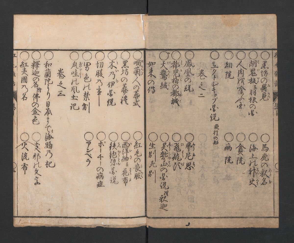 Encyclopedia of Western Art (Kōmō zatsuwa) 紅毛雑話, Morishima Chūryō 森島中 (Japanese, 1754–1810), Ink on paper, Japan
