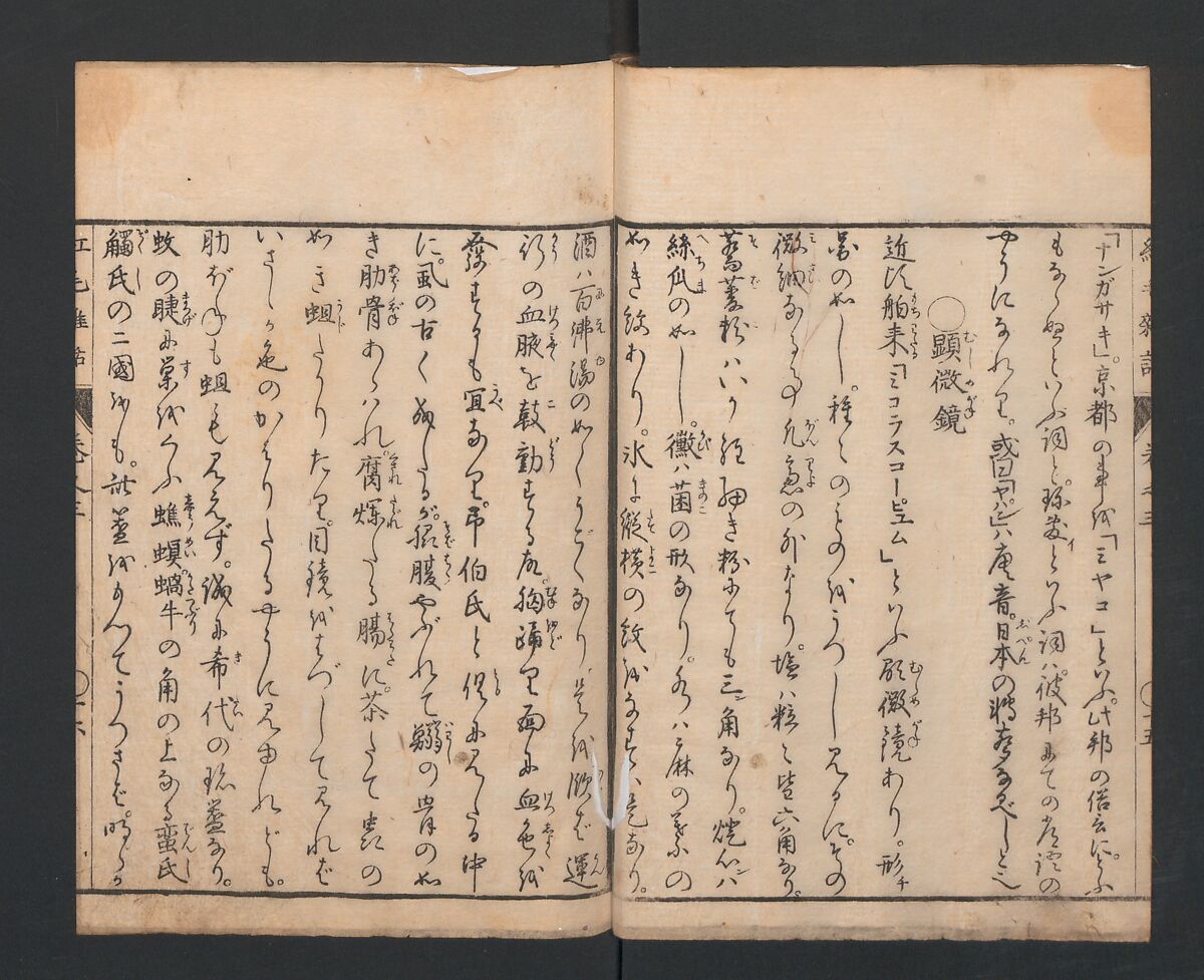 Encyclopedia of Western Art (Kōmō zatsuwa) 紅毛雑話, Morishima Chūryō 森島中 (Japanese, 1754–1810), Ink on paper, Japan