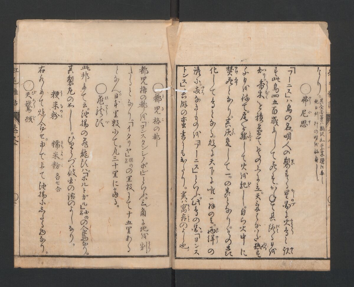 Encyclopedia of Western Art (Kōmō zatsuwa) 紅毛雑話, Morishima Chūryō 森島中 (Japanese, 1754–1810), Ink on paper, Japan