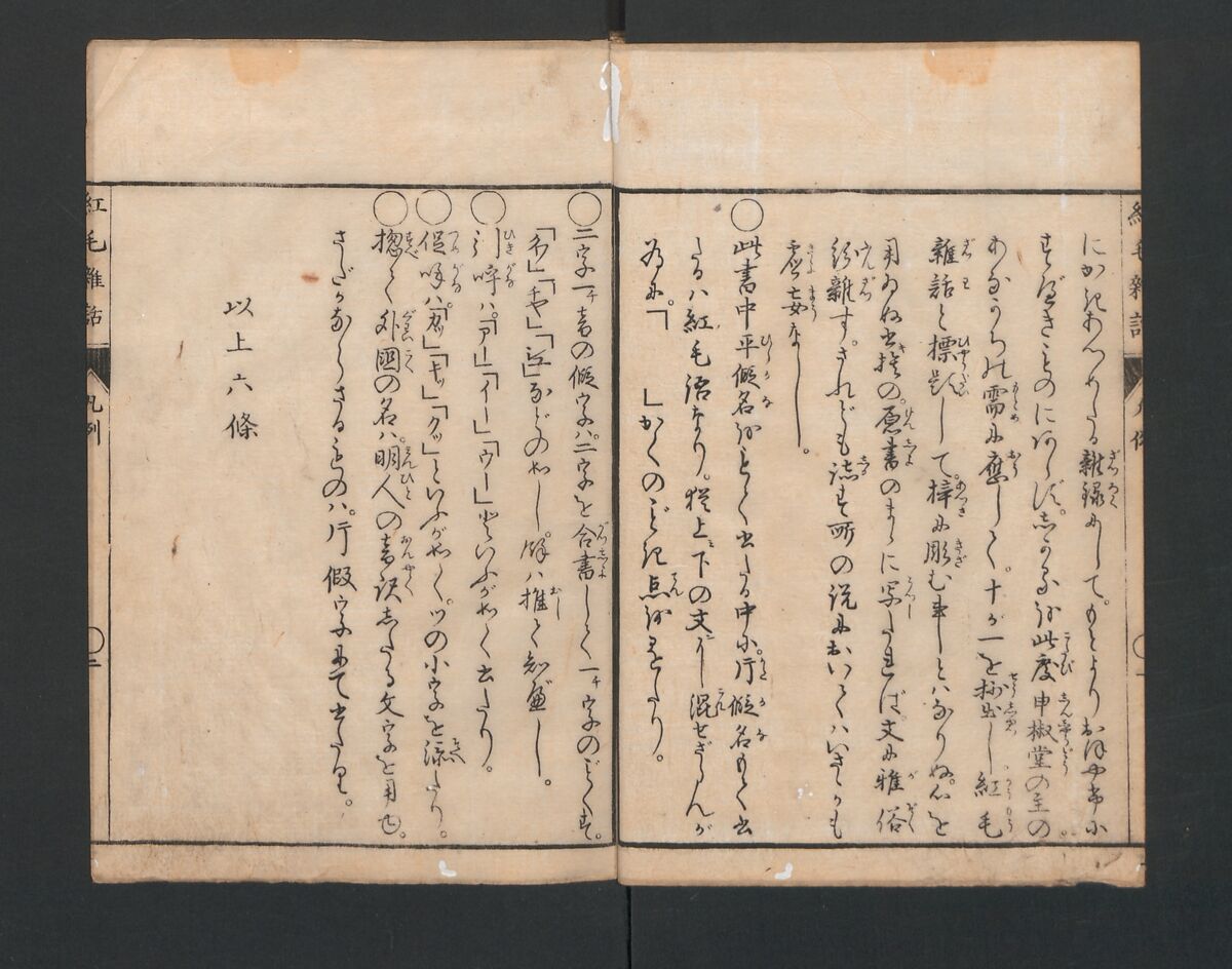Encyclopedia of Western Art (Kōmō zatsuwa) 紅毛雑話, Morishima Chūryō 森島中 (Japanese, 1754–1810), Ink on paper, Japan