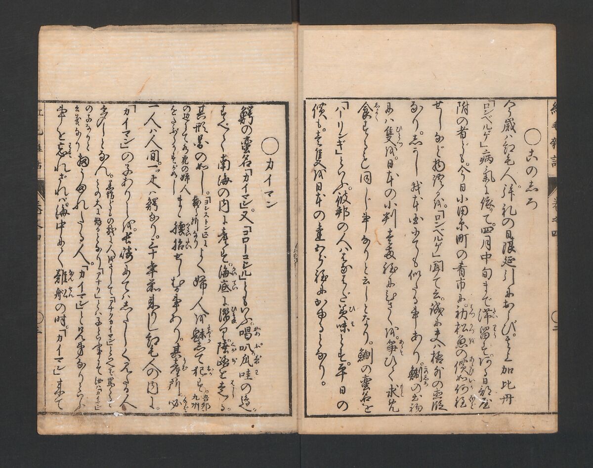 Encyclopedia of Western Art (Kōmō zatsuwa) 紅毛雑話, Morishima Chūryō 森島中 (Japanese, 1754–1810), Ink on paper, Japan