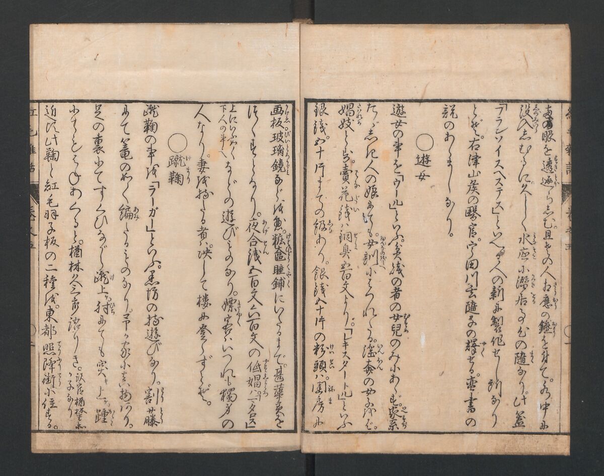 Encyclopedia of Western Art (Kōmō zatsuwa) 紅毛雑話, Morishima Chūryō 森島中 (Japanese, 1754–1810), Ink on paper, Japan