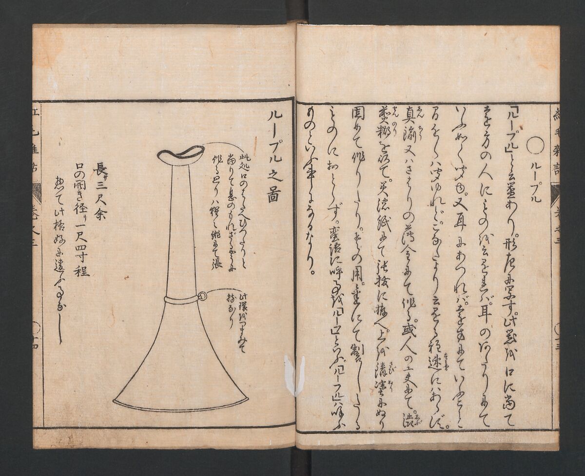 Encyclopedia of Western Art (Kōmō zatsuwa) 紅毛雑話, Morishima Chūryō 森島中 (Japanese, 1754–1810), Ink on paper, Japan