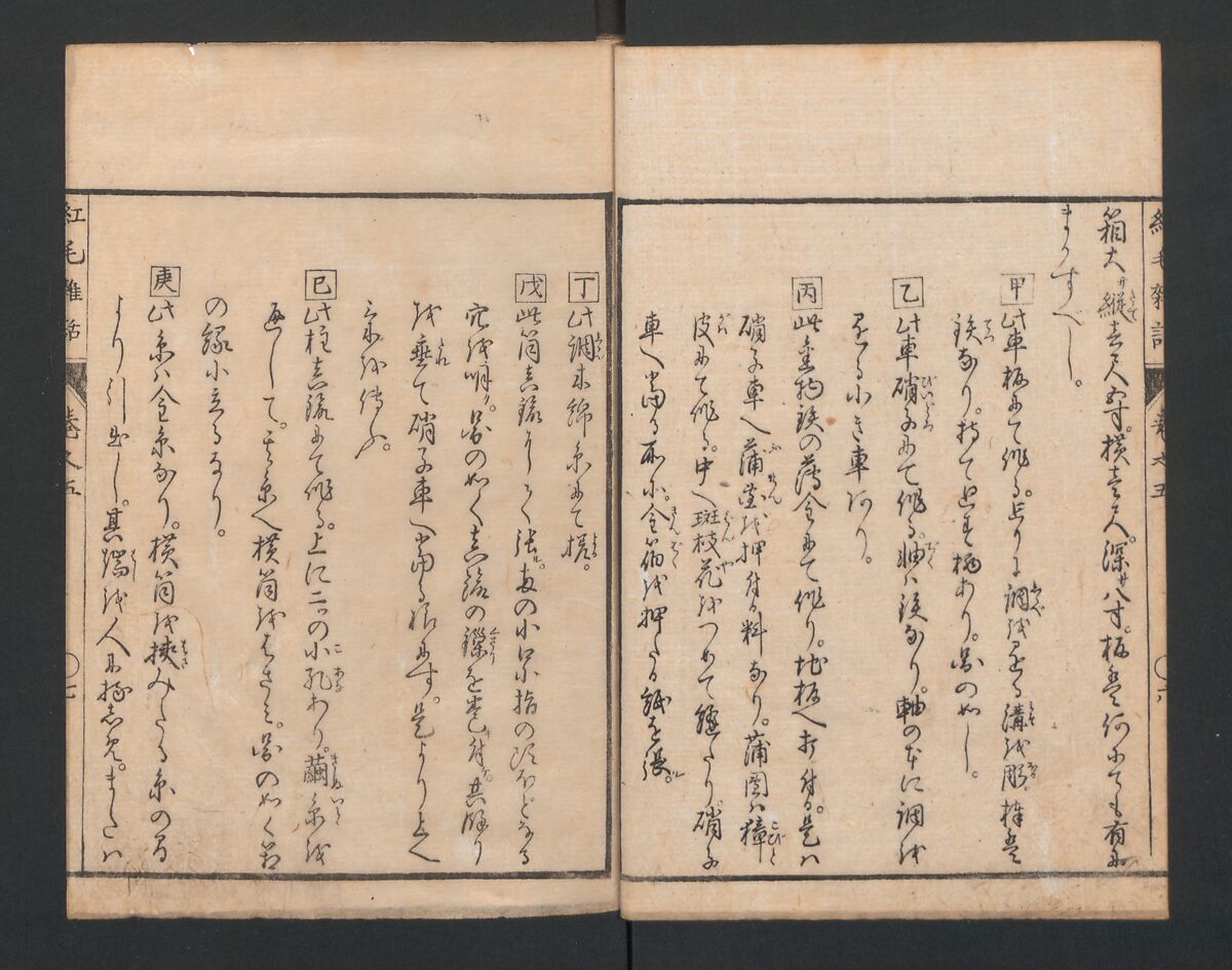Encyclopedia of Western Art (Kōmō zatsuwa) 紅毛雑話, Morishima Chūryō 森島中 (Japanese, 1754–1810), Ink on paper, Japan