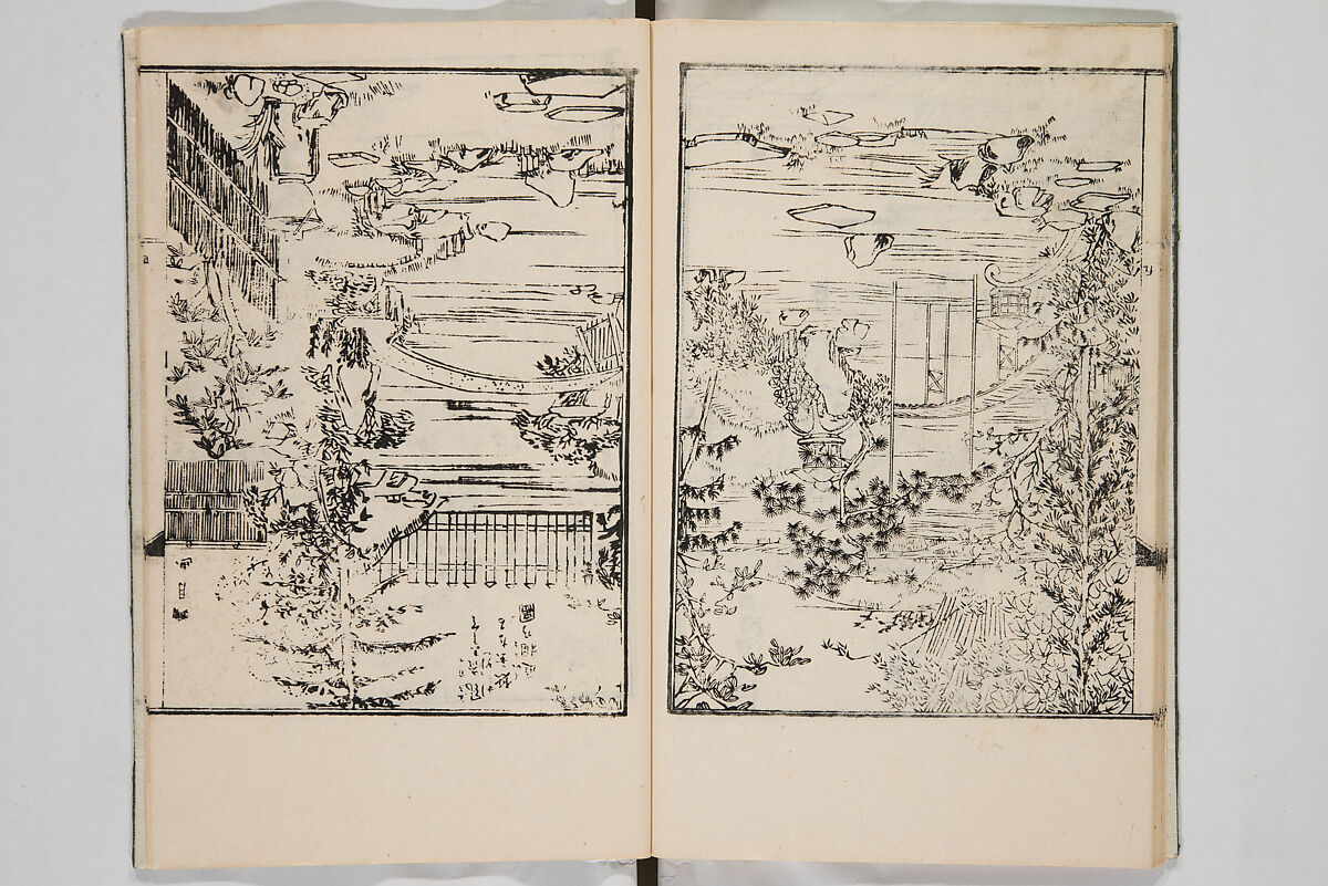 Illustrated Book of Floral Arrangements in the Mishō Style, Mishōsai Kōho (Japanese, 1791–1861), Monochrome woodblock printed book, Japan