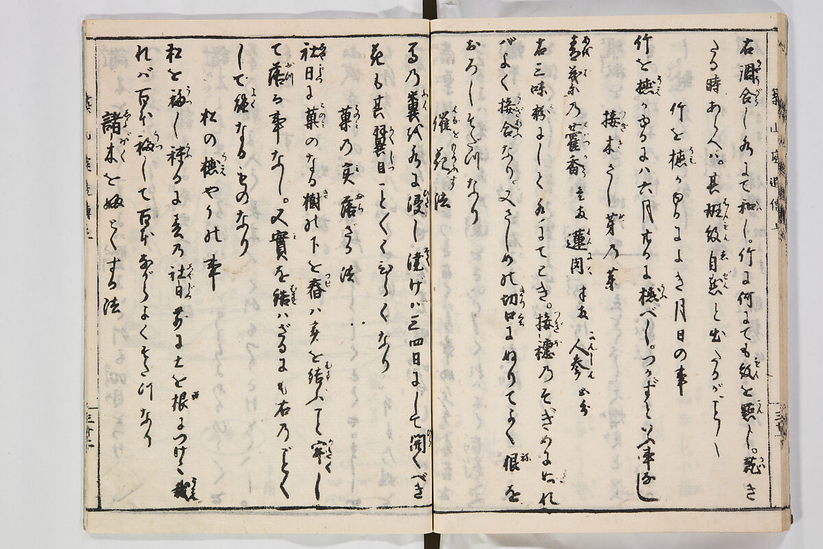 Illustrated Book of Floral Arrangements in the Mishō Style, Mishōsai Kōho (Japanese, 1791–1861), Monochrome woodblock printed book, Japan