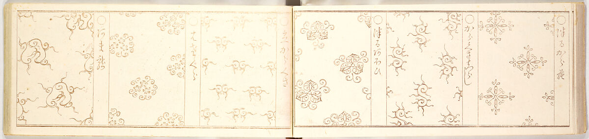 Genji-mon, Brown ink on paper, Japan