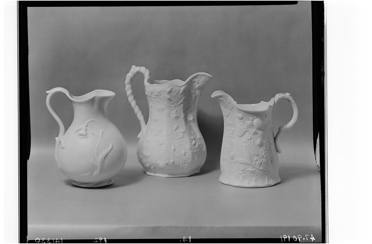 Pitcher, Fenton's Works (1847–1848), Parian porcelain, American