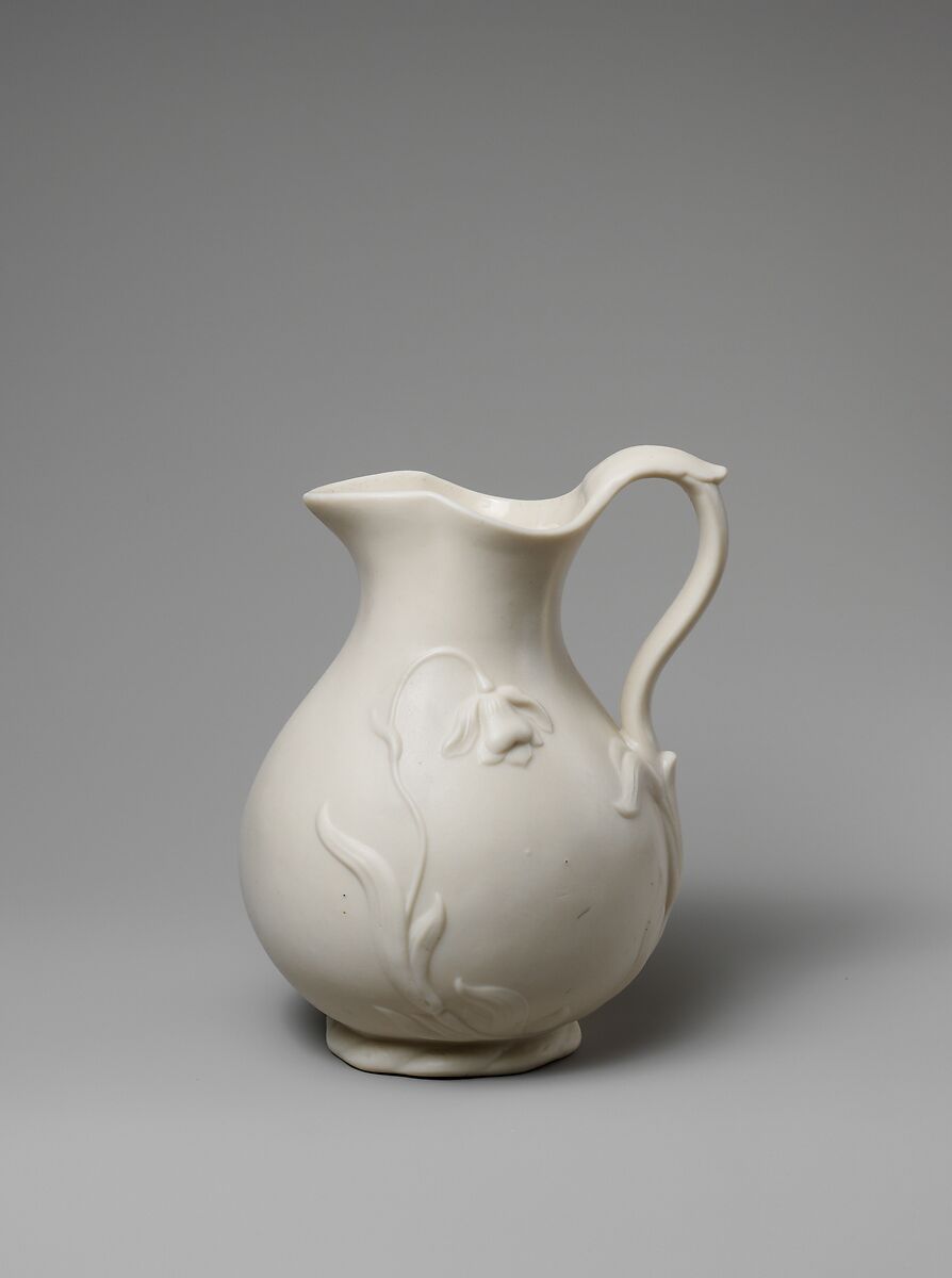 Pitcher, Fenton&#39;s Works (1847–1848), Parian porcelain, American 