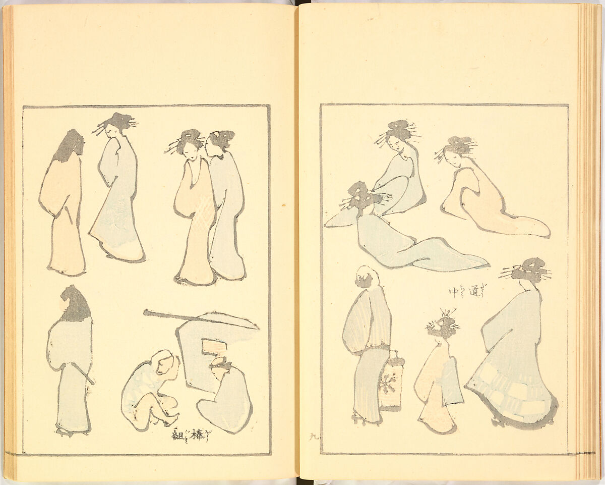 Illustrated Book, Katsushika Hokusai (Japanese, Tokyo (Edo) 1760–1849 Tokyo (Edo)), Ink on paper, Japan