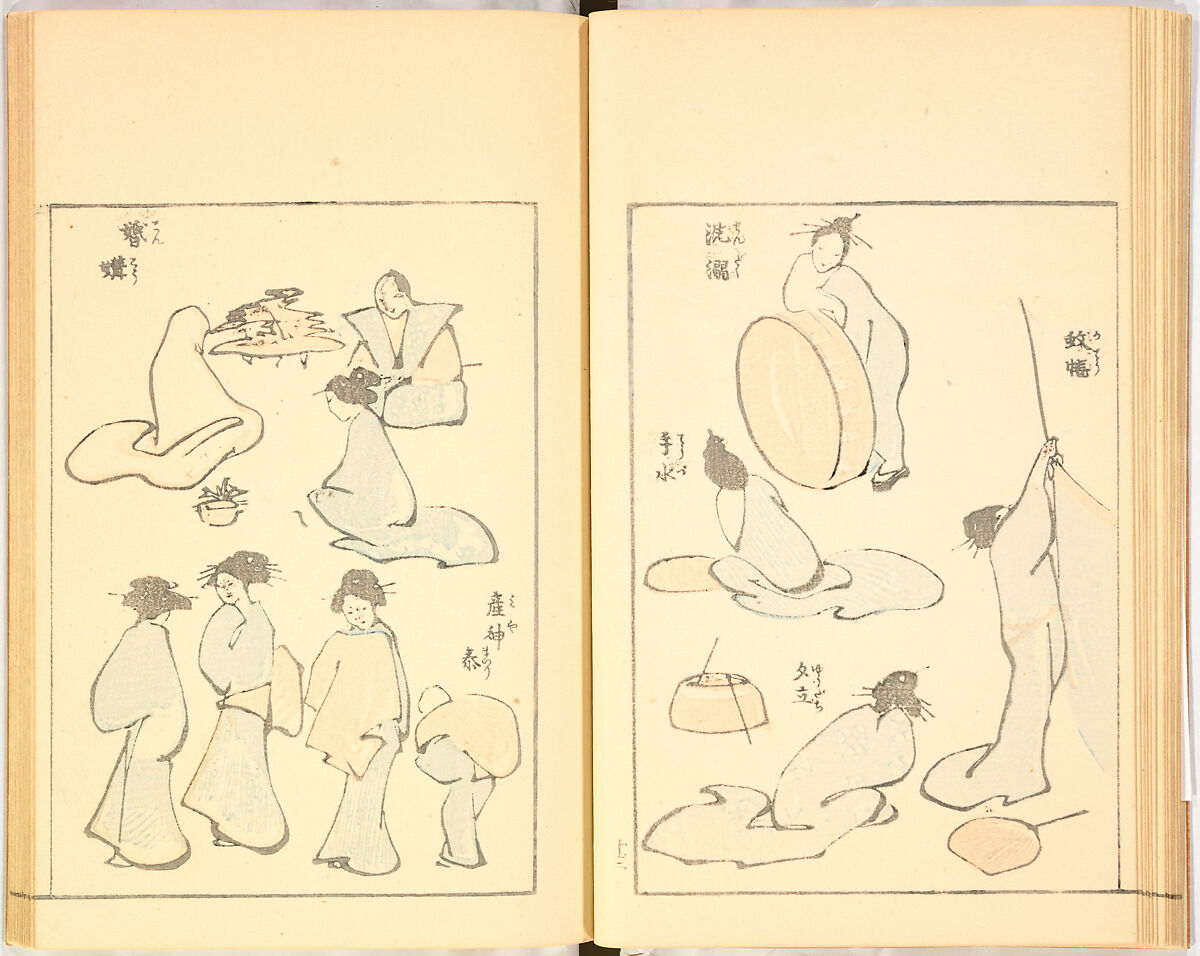 Illustrated Book, Katsushika Hokusai (Japanese, Tokyo (Edo) 1760–1849 Tokyo (Edo)), Ink on paper, Japan