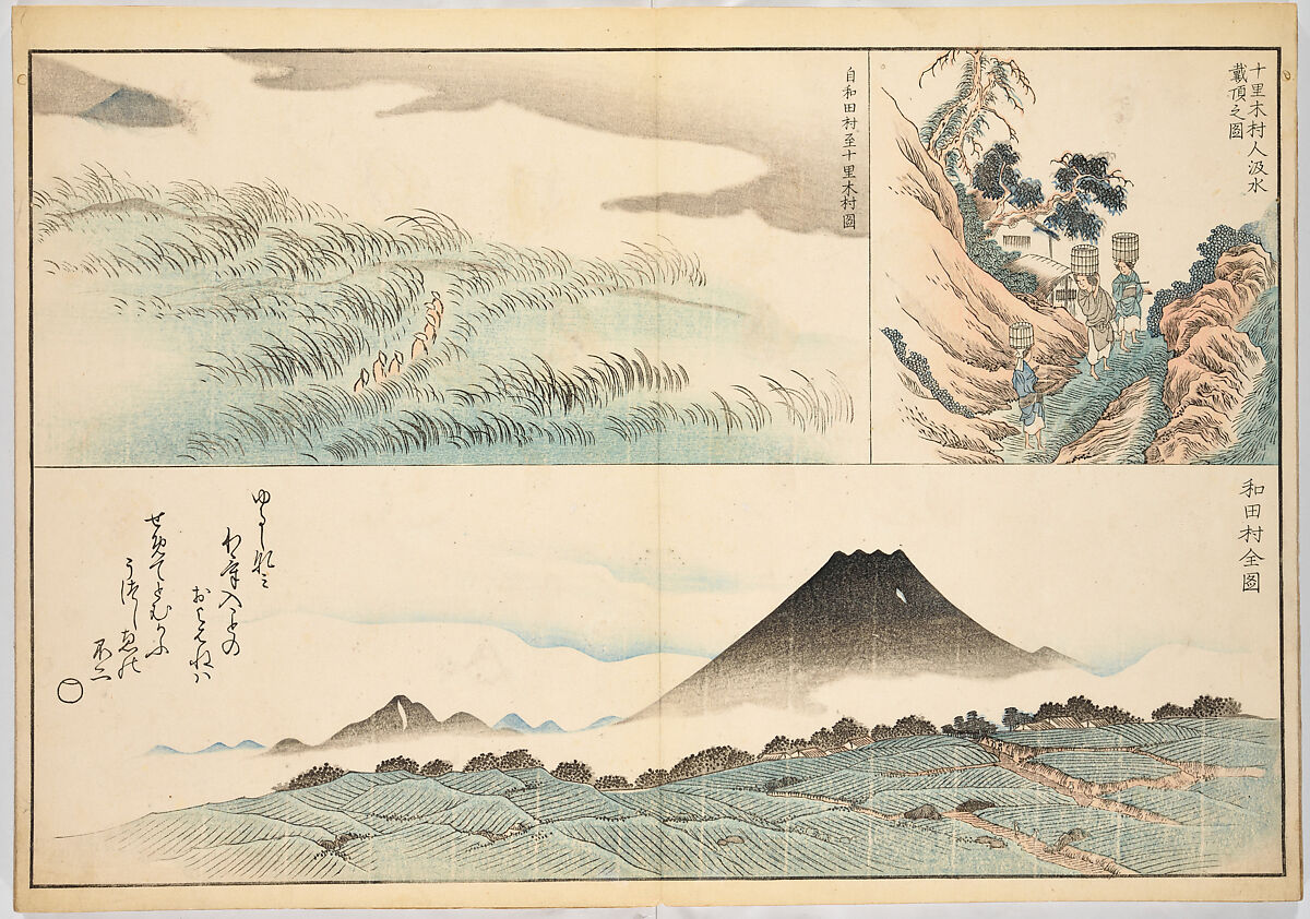 Realistic Pictures of Mount Fuji (Fugaku shashin), Koizumi Daizan 小泉壇山, Woodblock-printed book; ink and color on paper, Japan