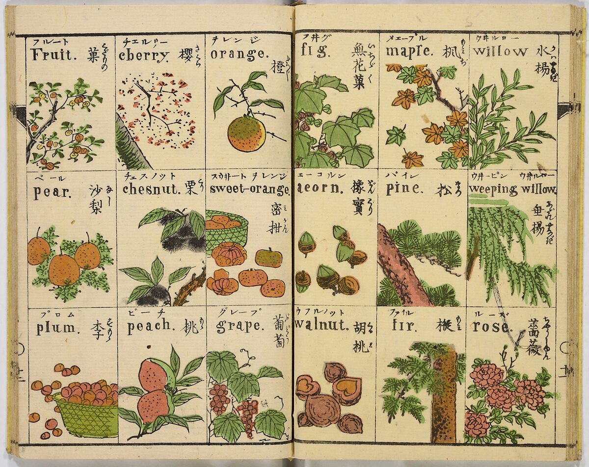 English Study, Ink and color on paper, Japan