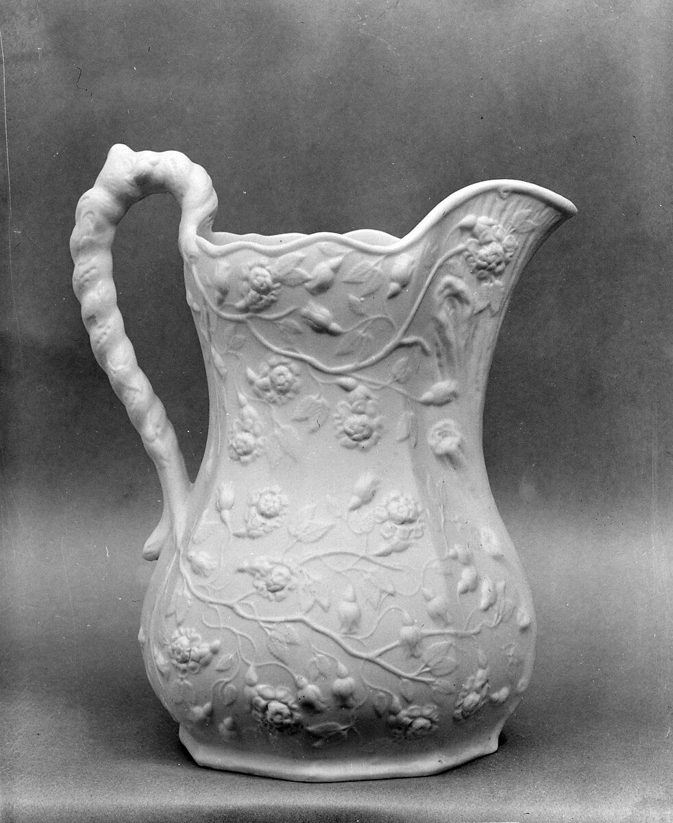 Pitcher, Fenton's Works (1847–1848) or, Parian porcelain, American