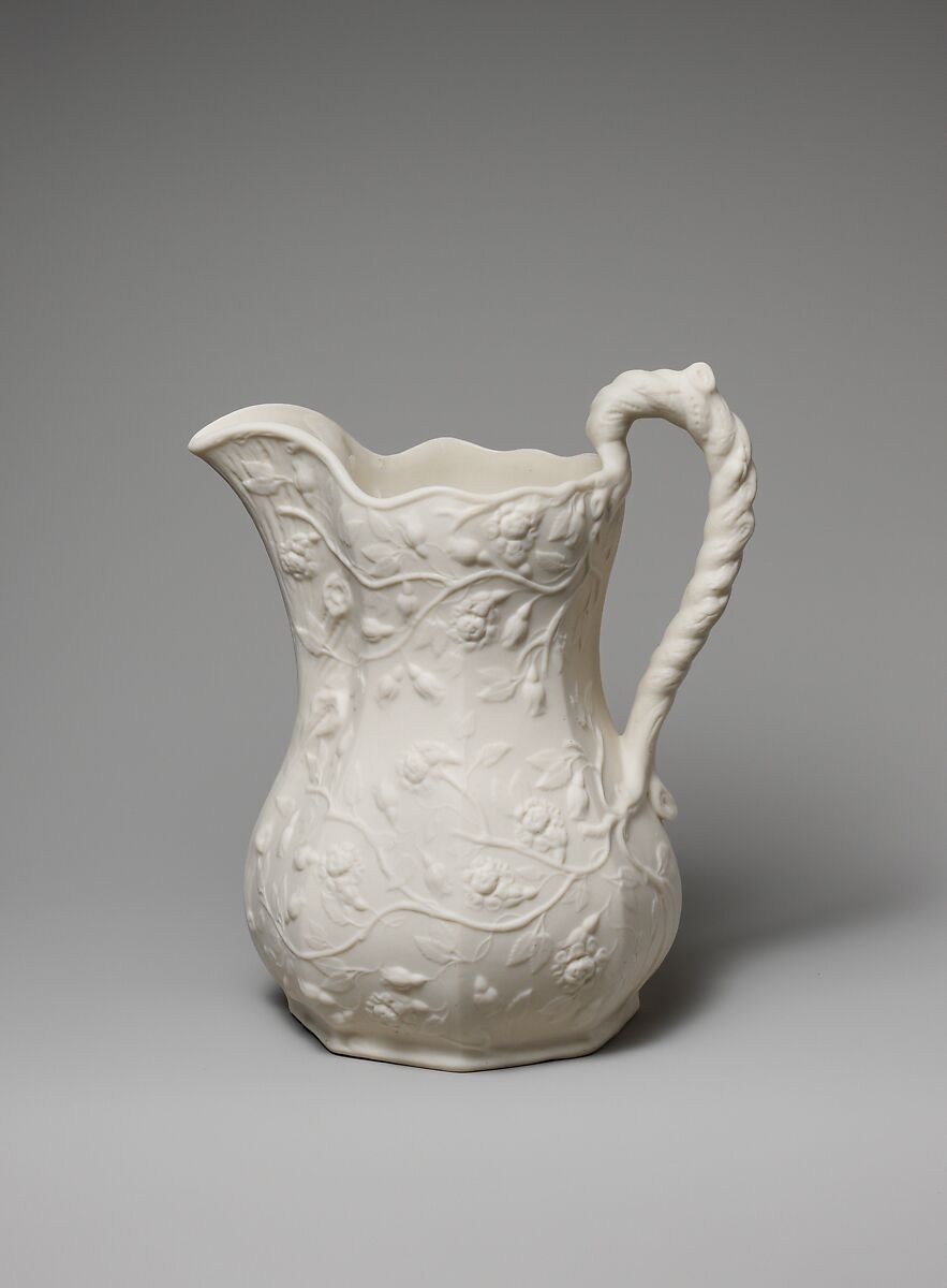 Pitcher, Fenton&#39;s Works (1847–1848) or, Parian porcelain, American 