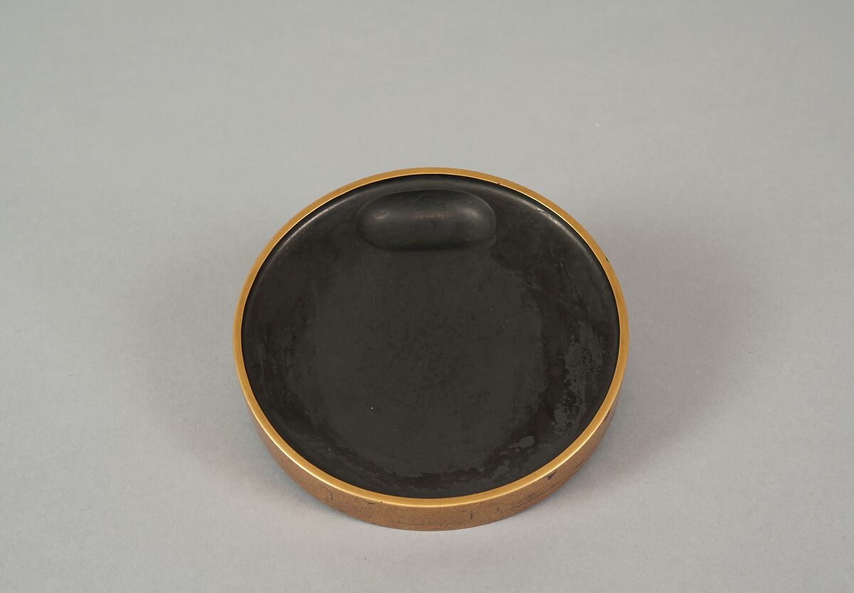 Writing Box with Design of Elderly Couple under Pine from the Noh Play Takasago, Gold maki-e with colored lacquer on black lacquer, Japan