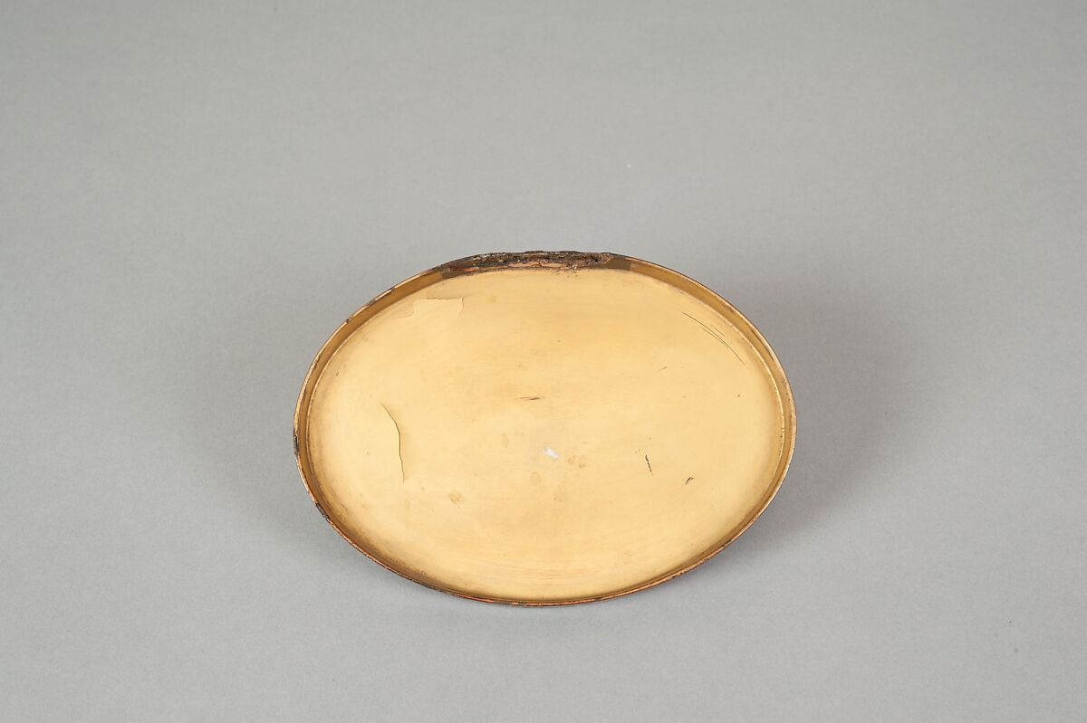 Box with the Poet Narihira, Black lacquer over copper, inlaid with mother-of-pearl, Japan