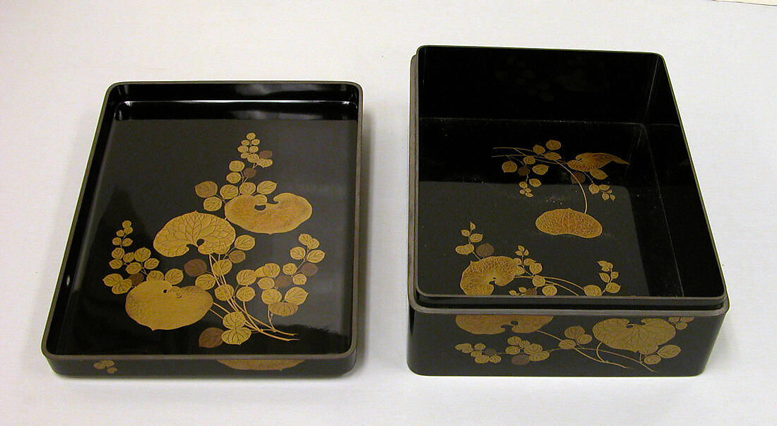 Document Box (Ryōshibako) with Court Carriage and Wild Ginger