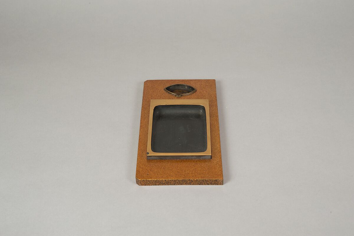 Writing Box with Design of Bird in Flight and a Stream, Tatsuke Takanori (1757–1833), Gold and silver maki-e with colored lacquer on black lacquer, Japan